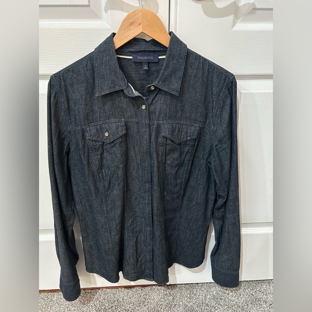 Talbots Women’s lightweight denim shirt.